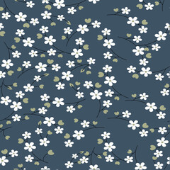 seamless  vintage flower design pattern on background