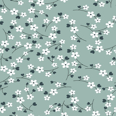 seamless  vintage flower design pattern on background