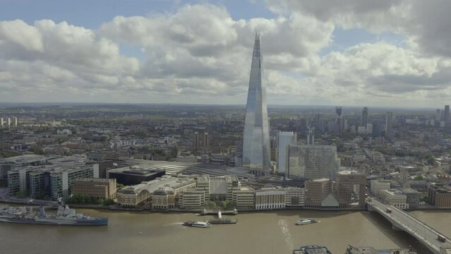 The Shard and surrounding waterfront properties in London