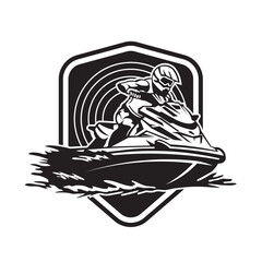 Jet ski Racing vector illustration design, perfect for Event logo, sticker, badge, emblem and t shirt design