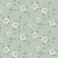 seamless small vector flower design on background