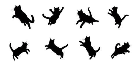 The collection a set of cat silhouette