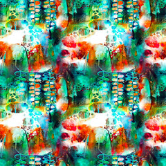Obraz na płótnie Canvas Seamless Print Shibori pattern, tie dye allover, textile, Shibori allover, dye pattern, watercolour pattern,design Abstract Print