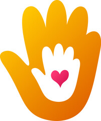 Adult Hand With Child Hand Icon