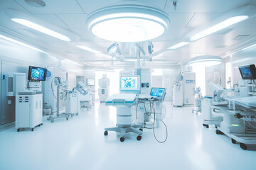  Operating room with medical instruments - created with Generative AI technology