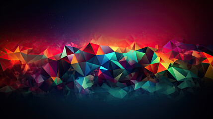 Abstract Geometric backgrounds full Color Generative AI - obrazy, fototapety, plakaty