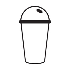 glass cup icon and coffee mug and ice