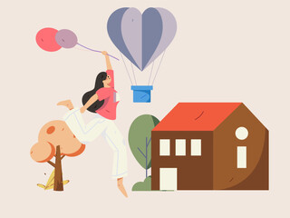 Holiday travel travel characters internet background vector hand drawn illustration
