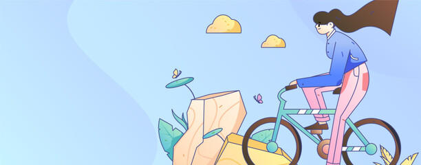 Holiday travel travel characters internet background vector hand drawn illustration
