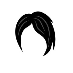 vector woman hair silhouette
