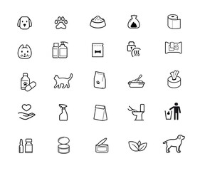 A set of icons for animals. The outline icons are well scalable and editable. Contrasting elements are good for different backgrounds. EPS10.	