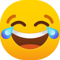Face with Tears of Joy emoticon face icon