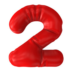 Number With Font 3D Render