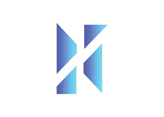 m letter shape minimal logo design