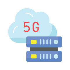 Beautifully designed 5G network Server icon in Modern Style, 5G technology vector