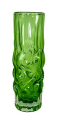 Light Green Decorative Tumbler style Glass Vase isolated on a transparent background. PNG image for Graphics and Craft artwork.