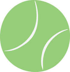 Flat School Sport Tennis Ball Doodle Hand Drawn Cartoon Illustration