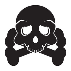 Skull icon,logo illustration design template.