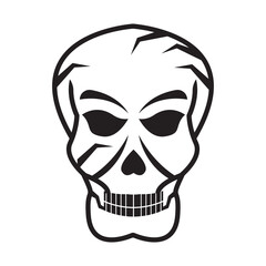 Skull icon,logo illustration design template.