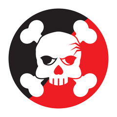 Fototapeta premium Skull icon,logo illustration design template.