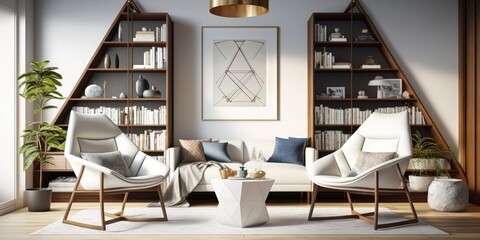 luxurious interior elegant design in modern house. superlative generative AI image. - obrazy, fototapety, plakaty