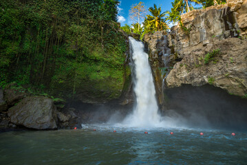 Tegenungan waterfall on Bali island in Indonesia