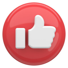 Fototapeta premium Like button. Like icon. 3D illustration.