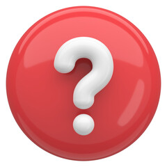 Question mark sign. 3D illustration.