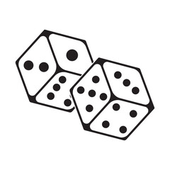 Casino dice logo icon,illustration design template vector