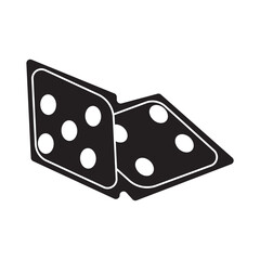 Casino dice logo icon,illustration design template vector