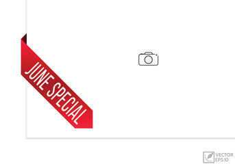 June Special banner design, Isolated on white background.