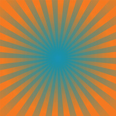 Orange Tone Burst Background Vector Illustration.