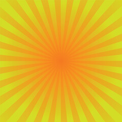 ํํYellow and Orange Tone Burst Background Vector Illustration.