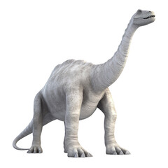 Fototapeta premium Dinosaur - Apatosaurus on transparent background, Generative ai