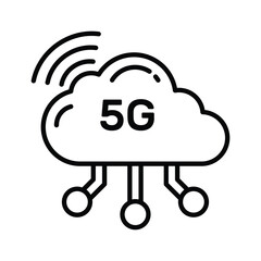 Grab this beautifully designed vector of 5G network in trendy style, editable icon