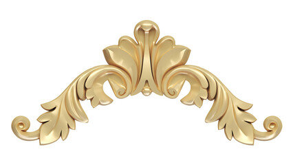 golden crown isolated on white background