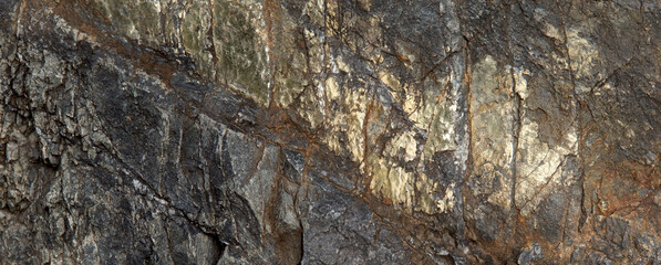 gold ore closeup, natural background