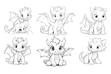 Dragon Character For Coloring Page, Creative Coloring Experiences with Dragon Pages
