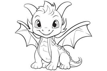 Dragon Character For Coloring Page, Creative Coloring Experiences with Dragon Pages