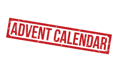 Advent calendar grunge rubber stamp on white background. Advent calendar Rubber Stamp.