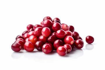 クランベリー　白背景　AI生成画像　ジェネレーティブAI