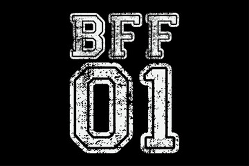 BFF 01 Best Friend Forever Funny Friendship Day T-Shirt Design