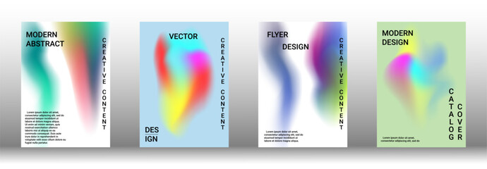 Artistic covers design. Creative fluid colors backgrounds. Set of abstract covers