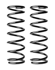 Two steel springs of a car shock absorber on a transparent background. Car parts concept. Isolated object - obrazy, fototapety, plakaty
