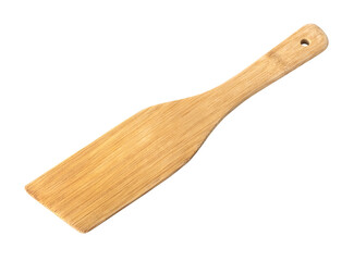 Wooden spatula for the kitchen on a white background. isolated object