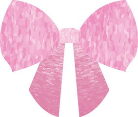 pink ribbon bow vector image or clipart