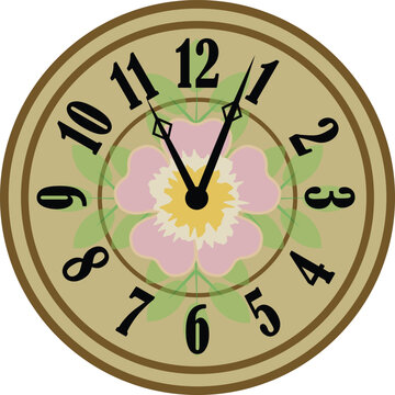 clock with face vector image