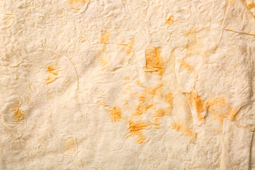 Texture of fresh thin lavash as background