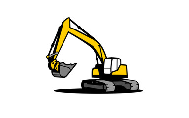 Excavator illustration for template
