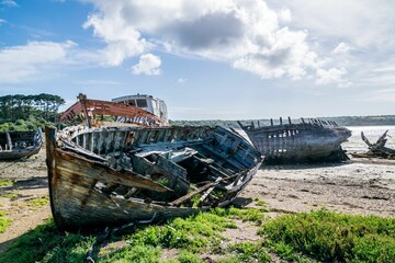Cimetière marin à Camaret-sur-Mer, Finistère, France.	